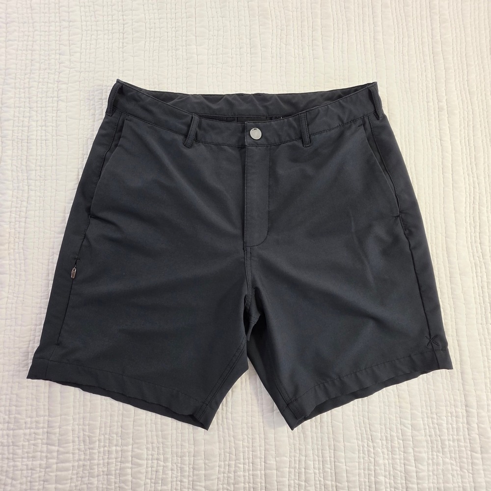 Cuts Clothing AO Shorts Mens 32 Black Performance Stretch Golf Casual Shorts EUC